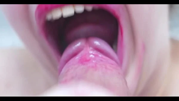 Slobbery and Juicy Blowjob with Red Lips POV