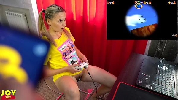 Letsplay Retro Game With Remote Vibrator in My Pussy - OrgasMario By Letty Black