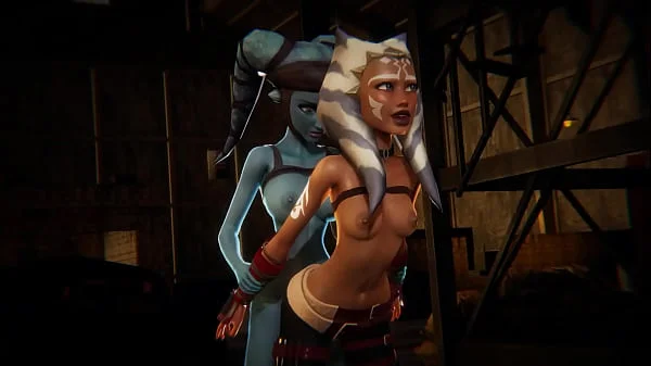 Ahsoka Tano gets creampied by Futa Aayla Secura - Star Wars Inspired 3D Porn