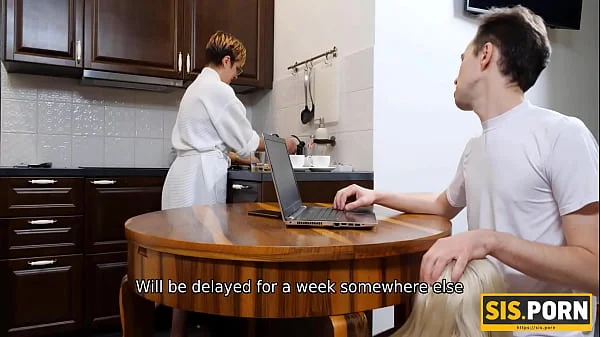 SISPORN. Dinner with mom makes stepsiblings in the mood for quick sex